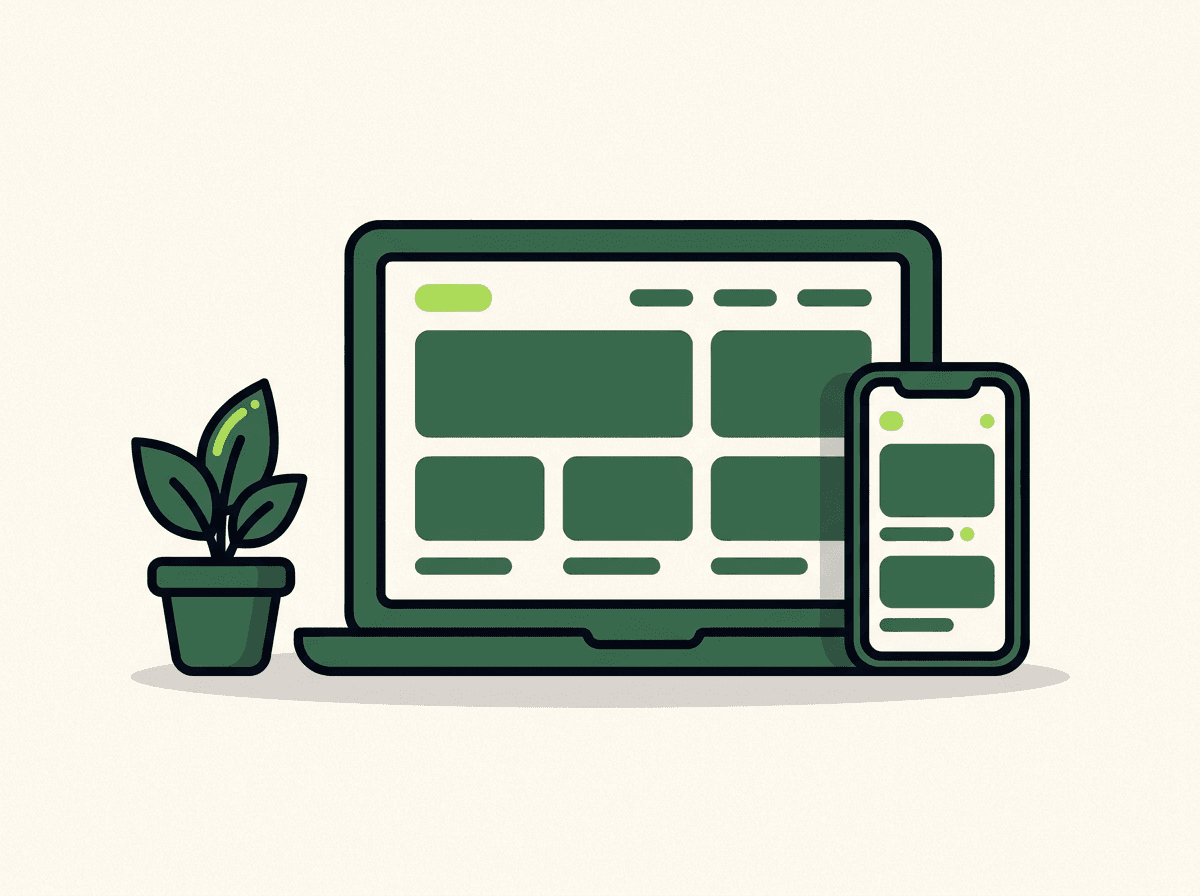 Beispiel: Website-Layout auf mehreren Geräten